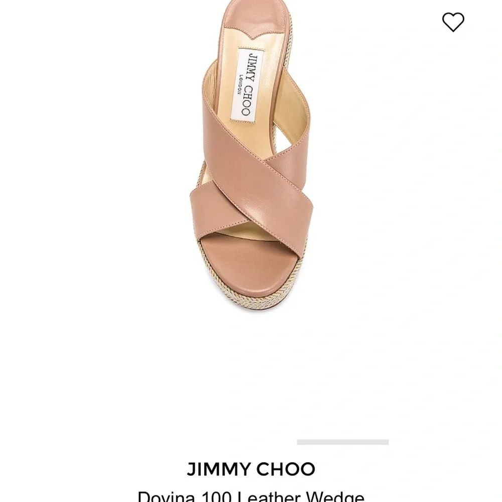 Jimmy Choo Pink Wedge Sandals with Espadrille Heel - Picture 4 of 5